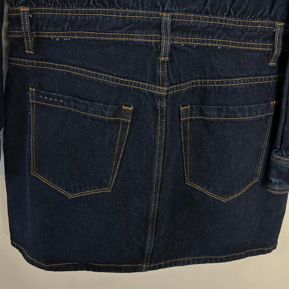 Blank NYC Dark wash Indigo Denim Mini Dress Large - Picture 13 of 13